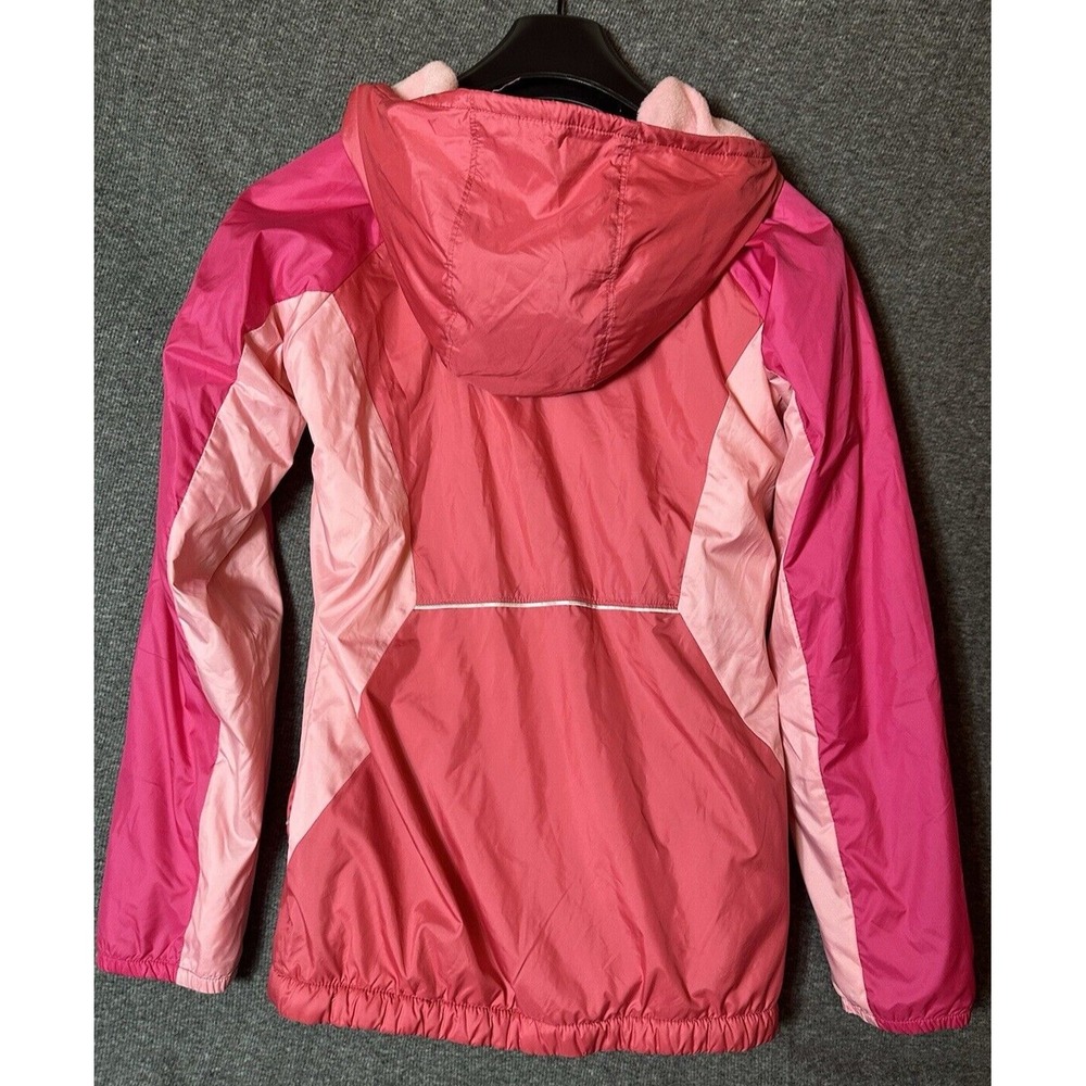 Columbia Jacket Girls 14 /16 Pink Windbreaker Colorblock PFG Vented Lightweight - Picture 4 of 9